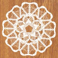 White crochet doily N8