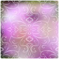 Set of Beautiful vintage pattern on unfocused colorful background N3