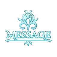 Isolated blue calligraphic pattern Vector illustration