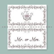 Wedding collection Name Cards design template