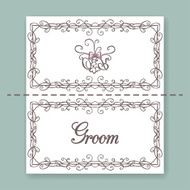 Wedding collection Name Cards design template N2