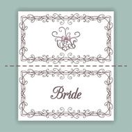 Wedding collection Name Cards design template N3