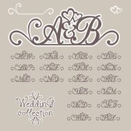 Wedding collection Initials of Bride and Groom