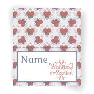 Wedding collection Name Cards design template N5