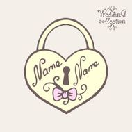 Wedding collection Design elements Vector illustration N5