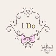 Wedding collection Design elements Vector illustration N6