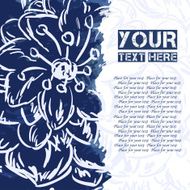 Abstract bright blot with flower for your message