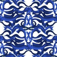Abstract bright blue blot Vector seamless