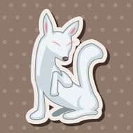 animal fox cartoon theme elements N12