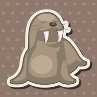 animal sea lion cartoon theme elements N3