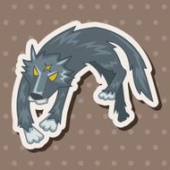animal wolf cartoon theme elements N6