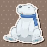animal polar bear cartoon theme elements N16