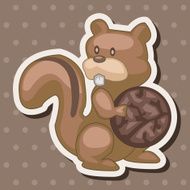 animal squirrel cartoon theme elements N14