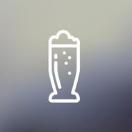 Mug of beer thin line icon N2