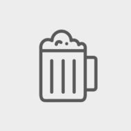 Mug of beer thin line icon N4
