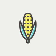 Corn thin line icon N3