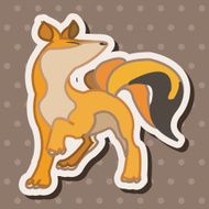 animal fox cartoon theme elements N13