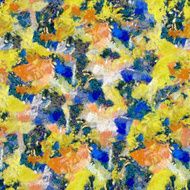 Yellow blue orange abstract seamless pattern oil strokes texture painting