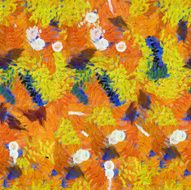 Yellow orange abstract seamless pattern oil strokes texture painting
