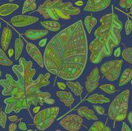Decorative ornamental seamless pattern with leaves