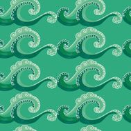 Seamless pattern Decorative wave N4