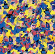 Yellow blue red abstract seamless pattern oil strokes texture painting N2