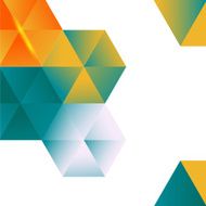 Vector abstract color 3d hexagonal N35