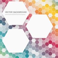 Vector abstract color 3d hexagonal N36
