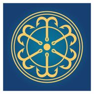 Anchors on blue background