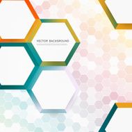 Vector abstract color 3d hexagonal N37