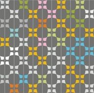 Pattern colorful elements on anthracite background