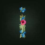 letter Flower alphabet Colorful font Lowercase N6