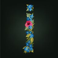letter Flower alphabet Colorful font Lowercase N7