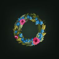 o letter Flower alphabet Colorful font Lowercase