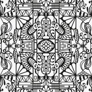 Black and white seamless texture Vector geometric pattern N32