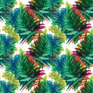 Watercolor seamless pattern with grass Hand painting N5
