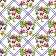 Floral seamless wallpaper in watercolor style N5