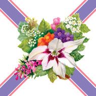 Floral seamless wallpaper in watercolor style N9