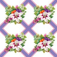 Floral seamless wallpaper in watercolor style N10