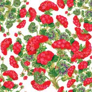 Floral seamless wallpaper in watercolor style N15