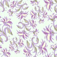 Ornate seamless pattern with abstract flowers