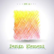 Vector watercolor pencil stain Element for your design