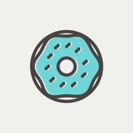 Crispy cookies thin line icon N3