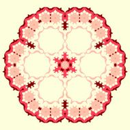 Ornamental round floral pattern Set of four colorful ornament N2