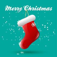 Merry Christmas with hanging sock