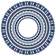 set of round geometrical frames circle border ornament N2