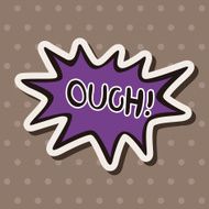 message word ouch theme elements N5