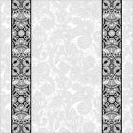 grey ornamental background with flower ribbon N2