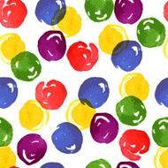 Vector Seamless Pattern of Circles Watercolor N2