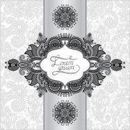 grey floral ornamental template with place for your text N2